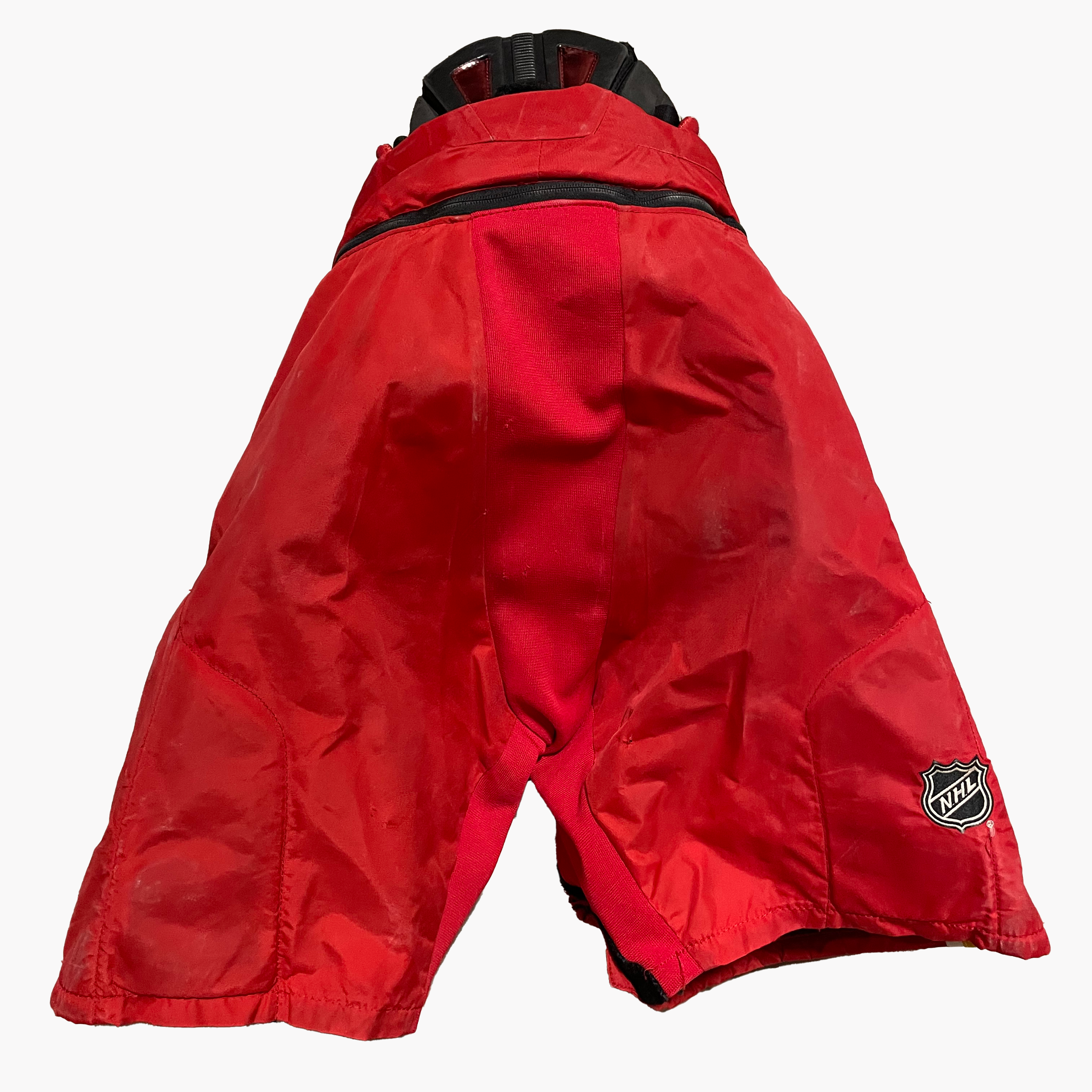 CCM HP45 - Pantalon de hockey Pro Stock de la LNH d'occasion - Flames de Calgary (rouge/jaune)